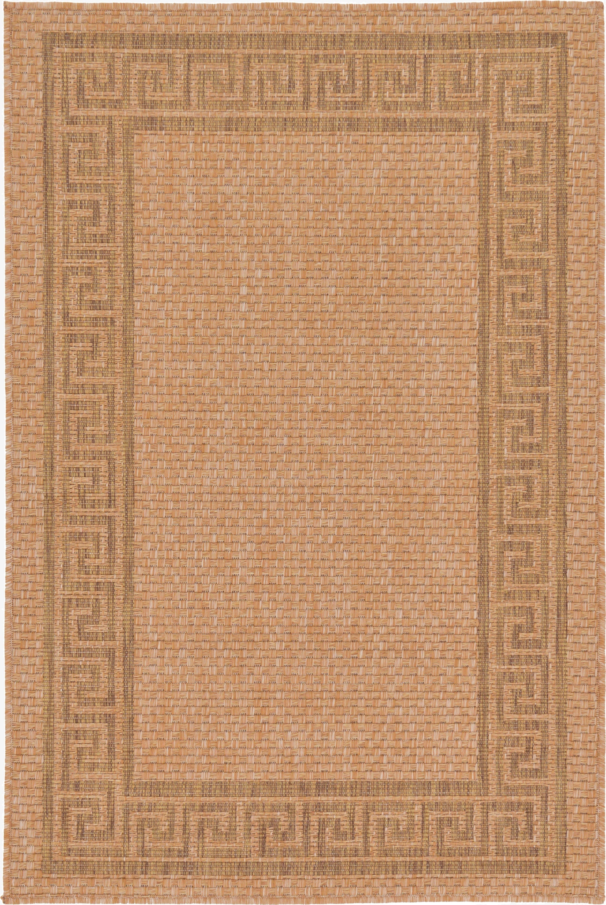 Primary image 3' 3 x 5'  Washable Border Indoor / Outdoor Rug