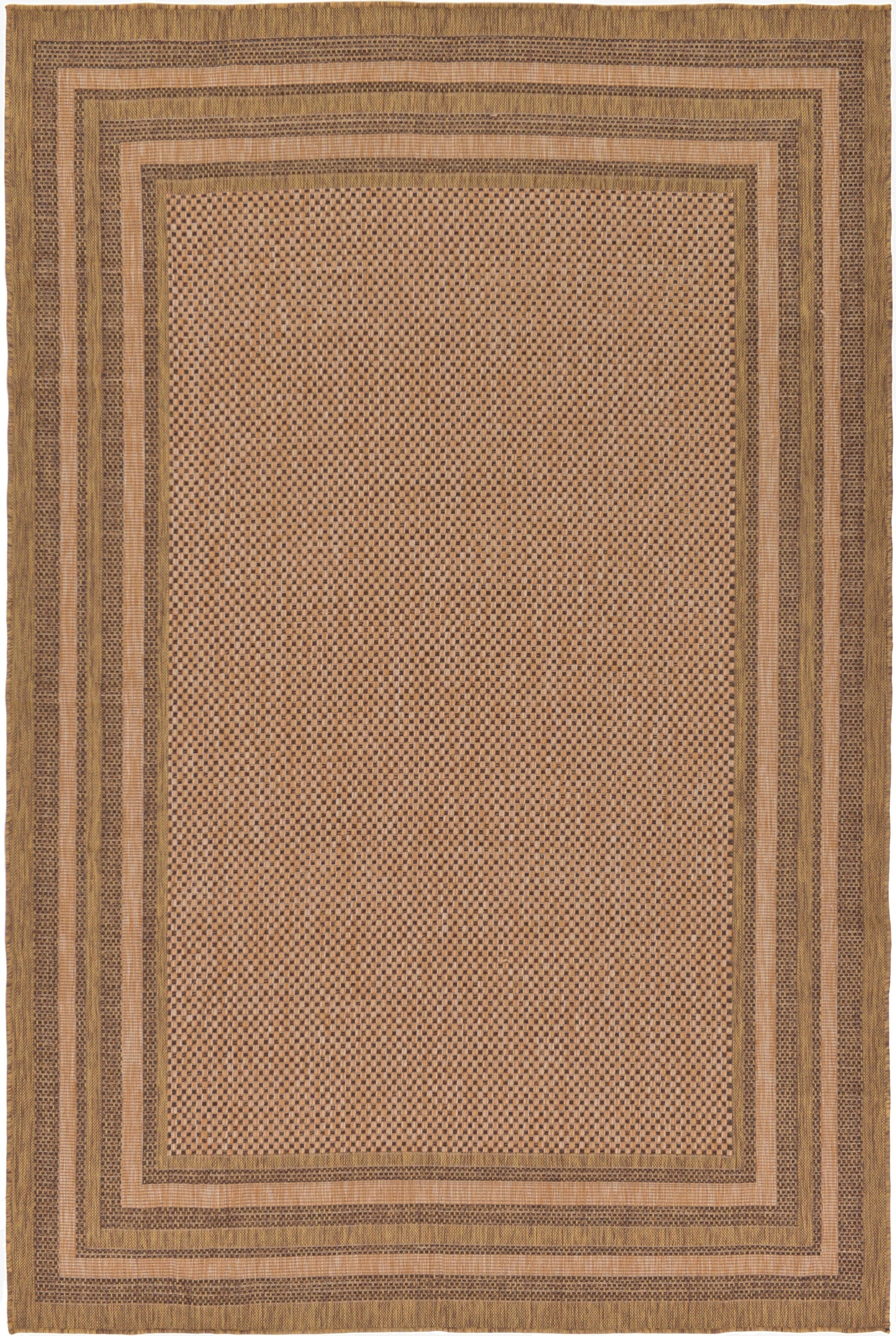 Primary image 7' x 10'  Washable Border Indoor / Outdoor Rug