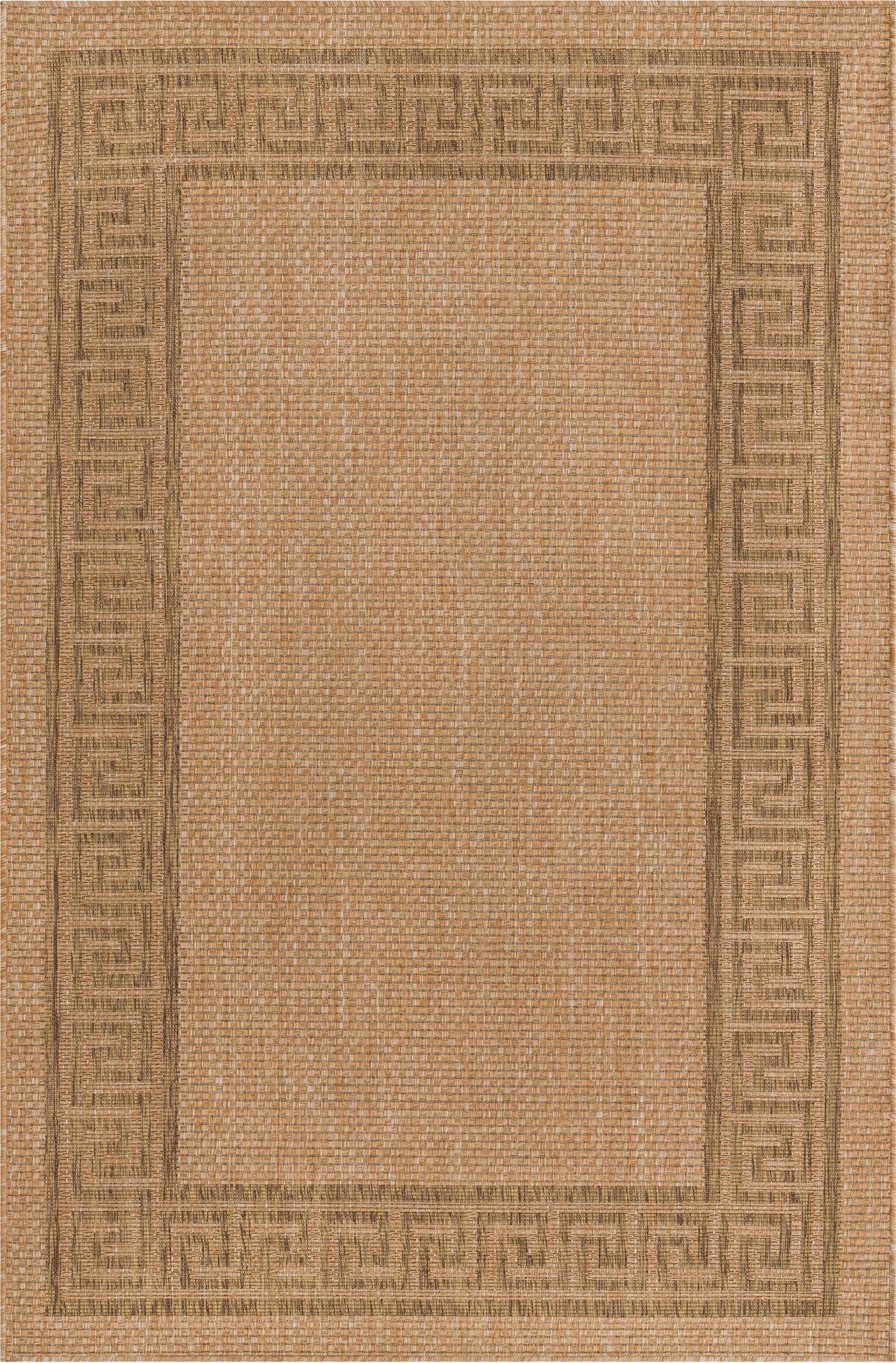 Primary image 5' 3 x 8'  Washable Border Indoor / Outdoor Rug