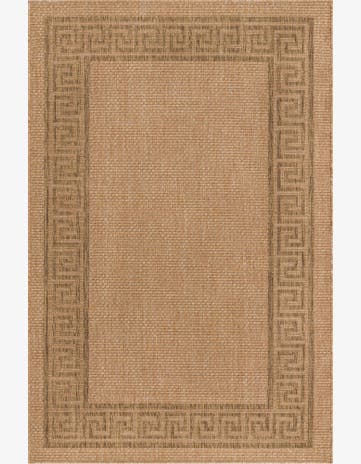 5' 3 x 8' Easy-Clean Border Indoor / Outdoor Rug