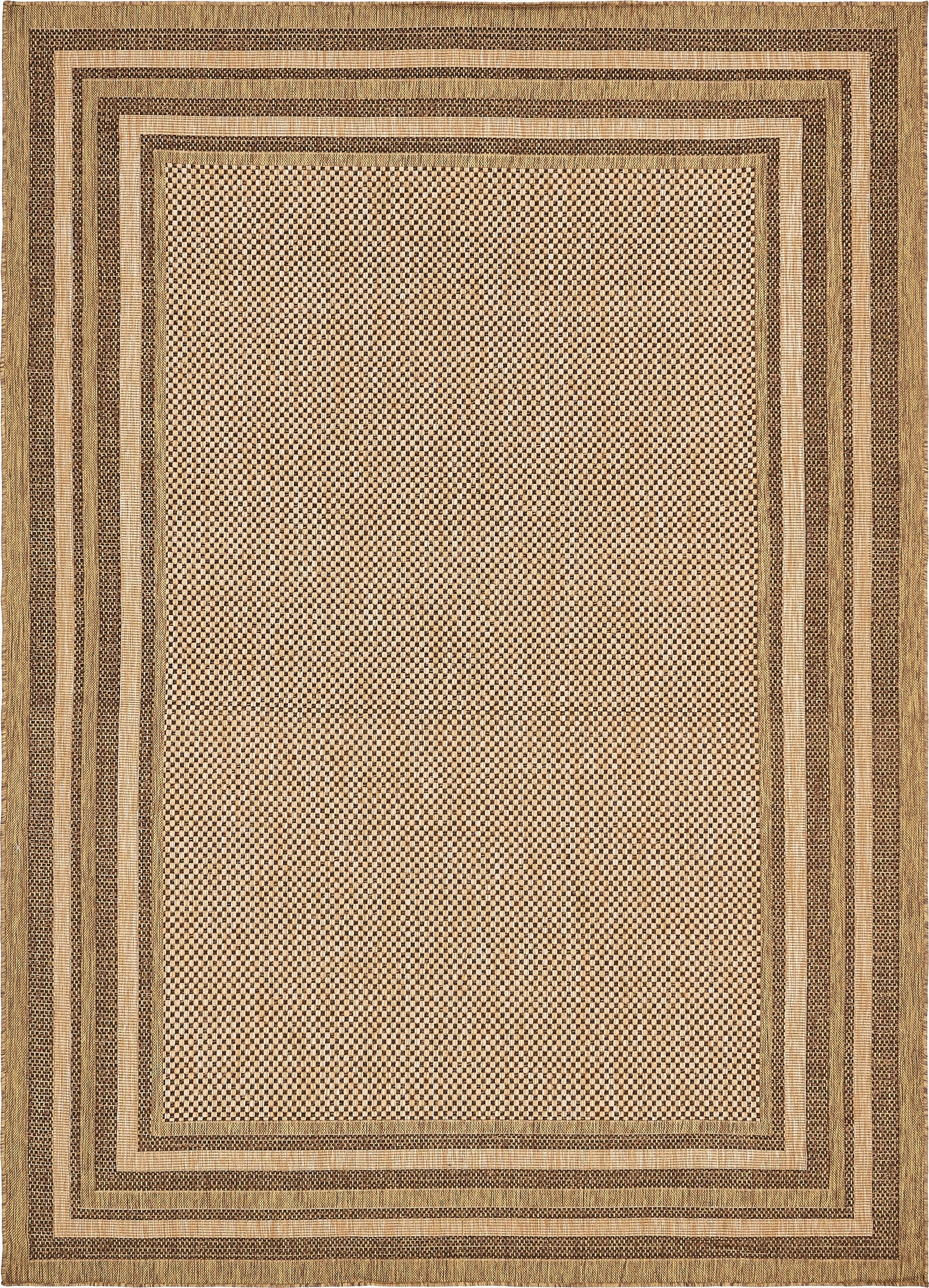 Primary image 8' x 11' 4  Washable Border Indoor / Outdoor Rug