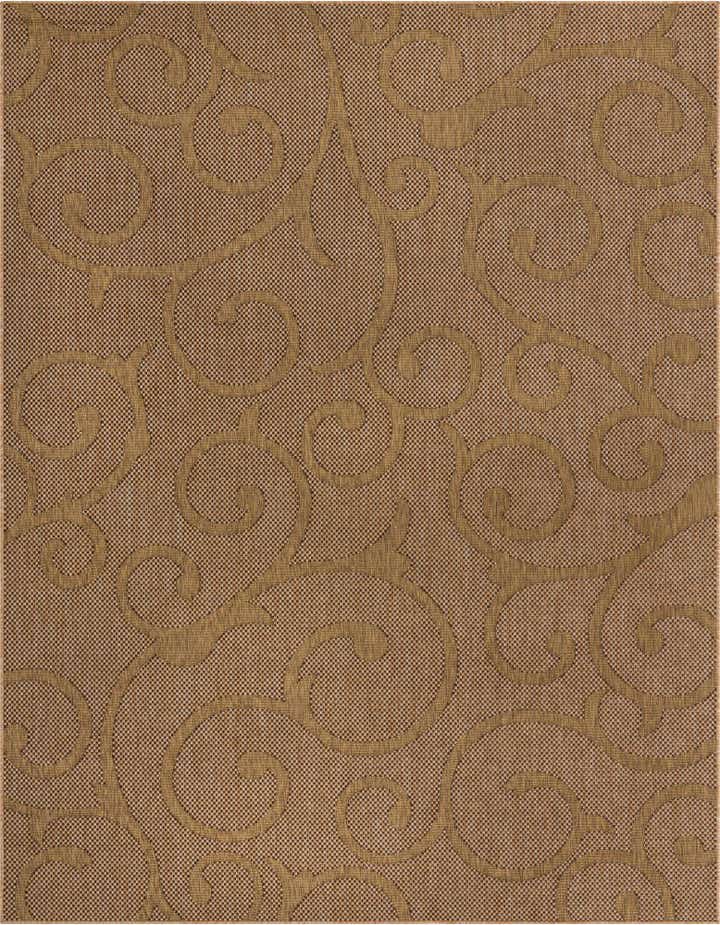9' x 12' 2 Easy-Clean Botanical Indoor / Outdoor Rug