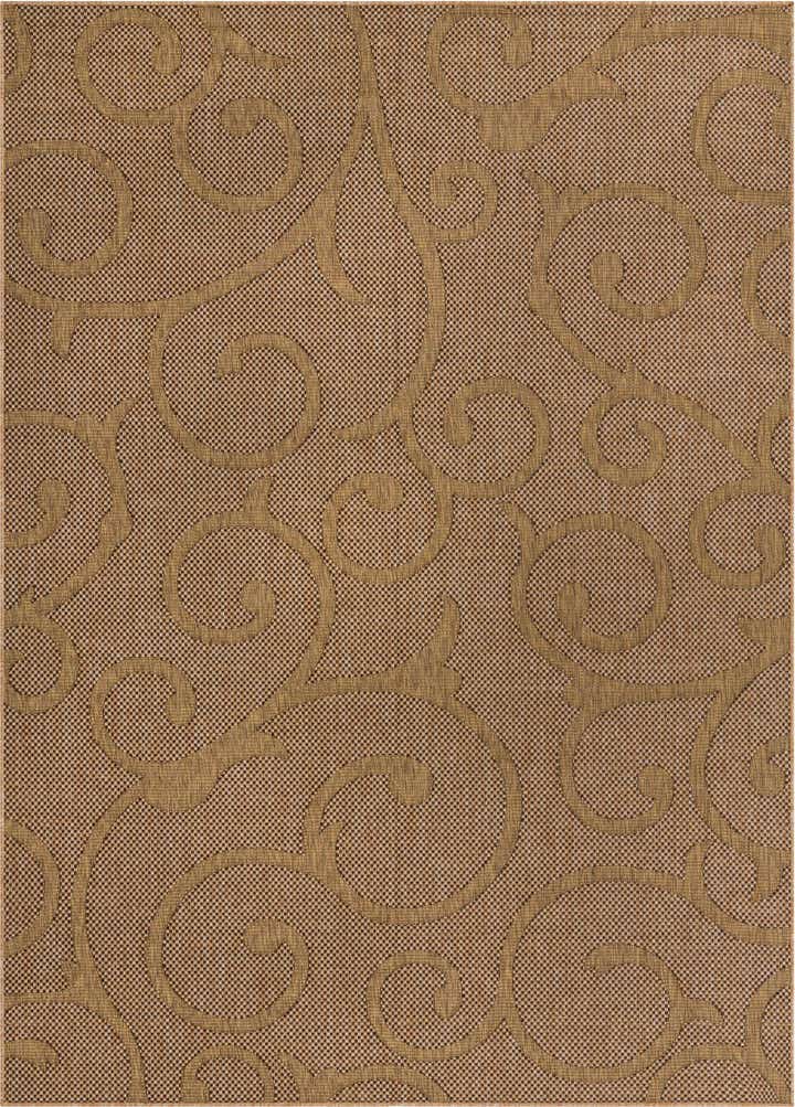 8' x 11' 4 Easy-Clean Botanical Indoor / Outdoor Rug