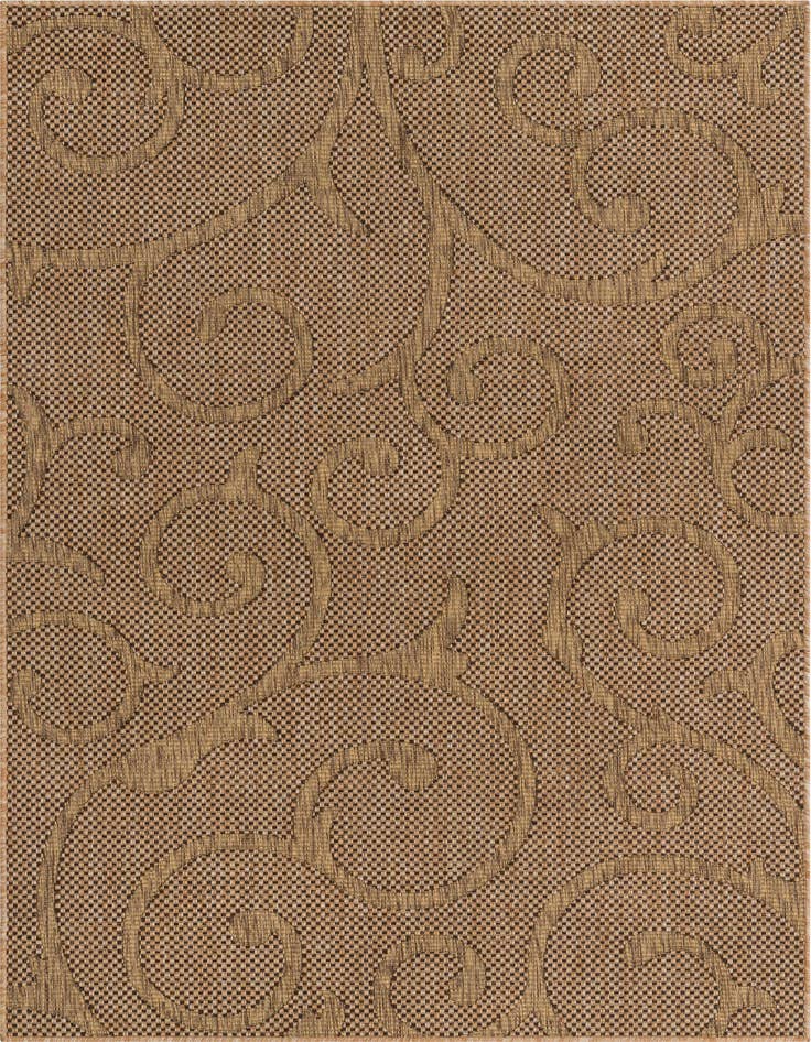 Detail image of 5' x 8' Easy-Clean Botanical Indoor / Outdoor Rug