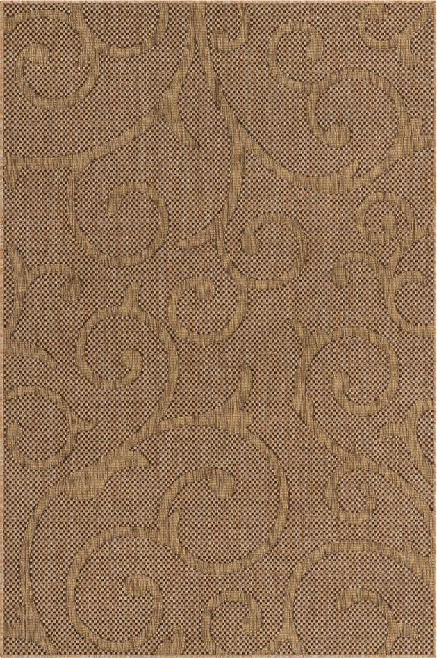 Detail image of 5' x 8' Easy-Clean Botanical Indoor / Outdoor Rug