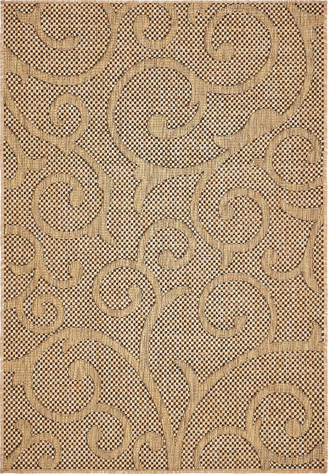 Detail image of 4' x 6' Easy-Clean Botanical Indoor / Outdoor Rug