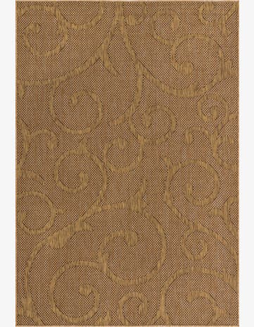 6' x 9' Easy-Clean Botanical Indoor / Outdoor Rug