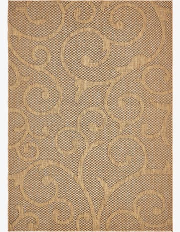 7' x 10' Easy-Clean Botanical Indoor / Outdoor Rug