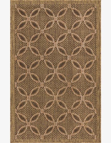 3' 3 x 5' Easy-Clean Lattice Indoor / Outdoor Rug
