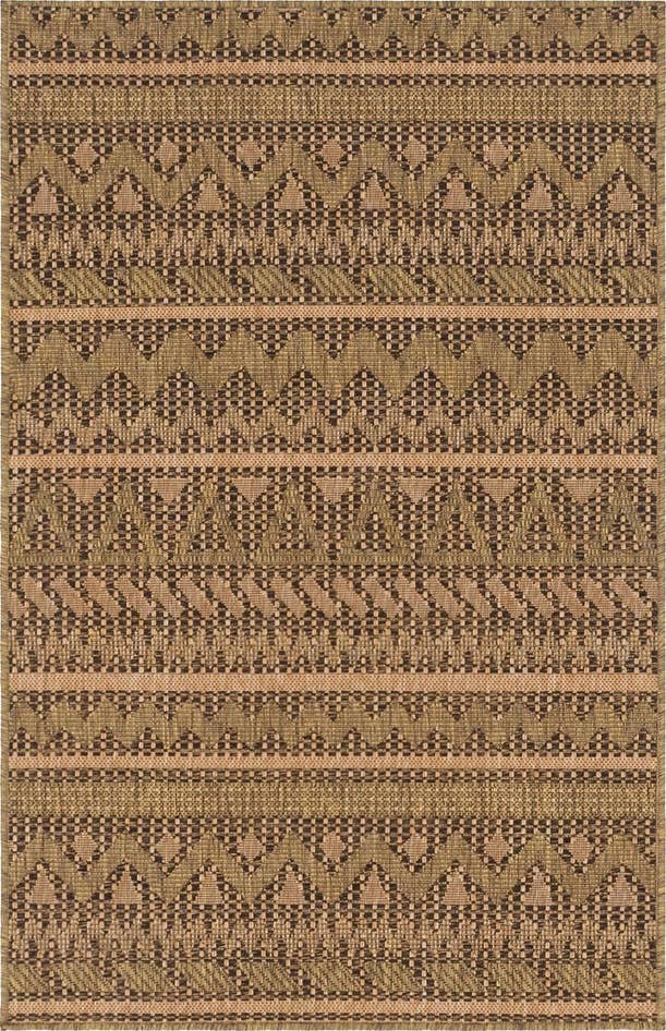 Detail image of 3' 3 x 5' Easy-Clean Modern Indoor / Outdoor Rug