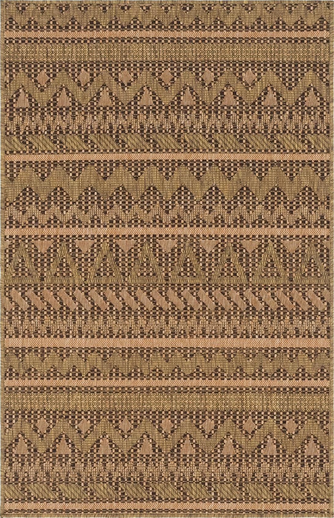 3' 3 x 5'  Washable Modern Indoor / Outdoor Rug