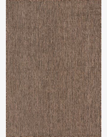 Light Brown Easy-Clean Solid Indoor / Outdoor Rug