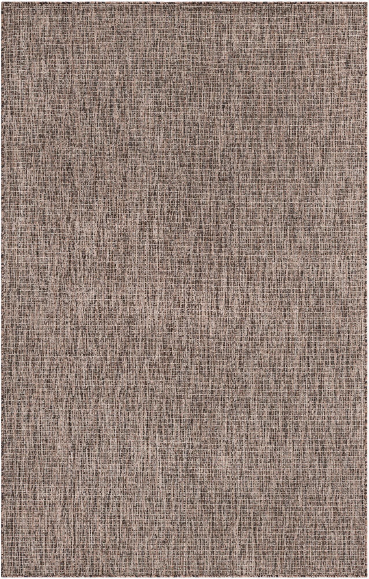 5' 3 x 8'  Washable Solid Indoor / Outdoor Rug