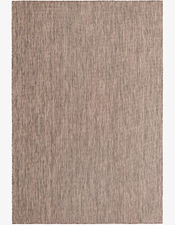 Light Brown Easy-Clean Solid Indoor / Outdoor Rug