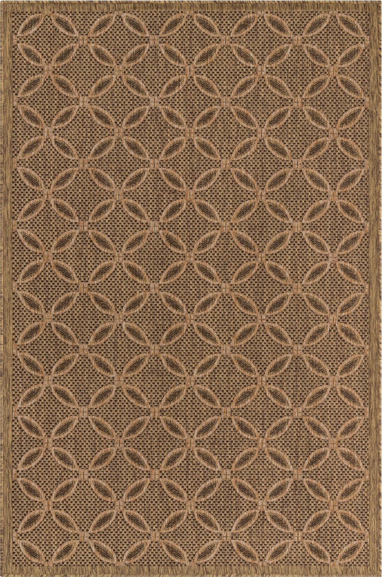 5' 3 x 8'  Washable Trellis Indoor / Outdoor Rug