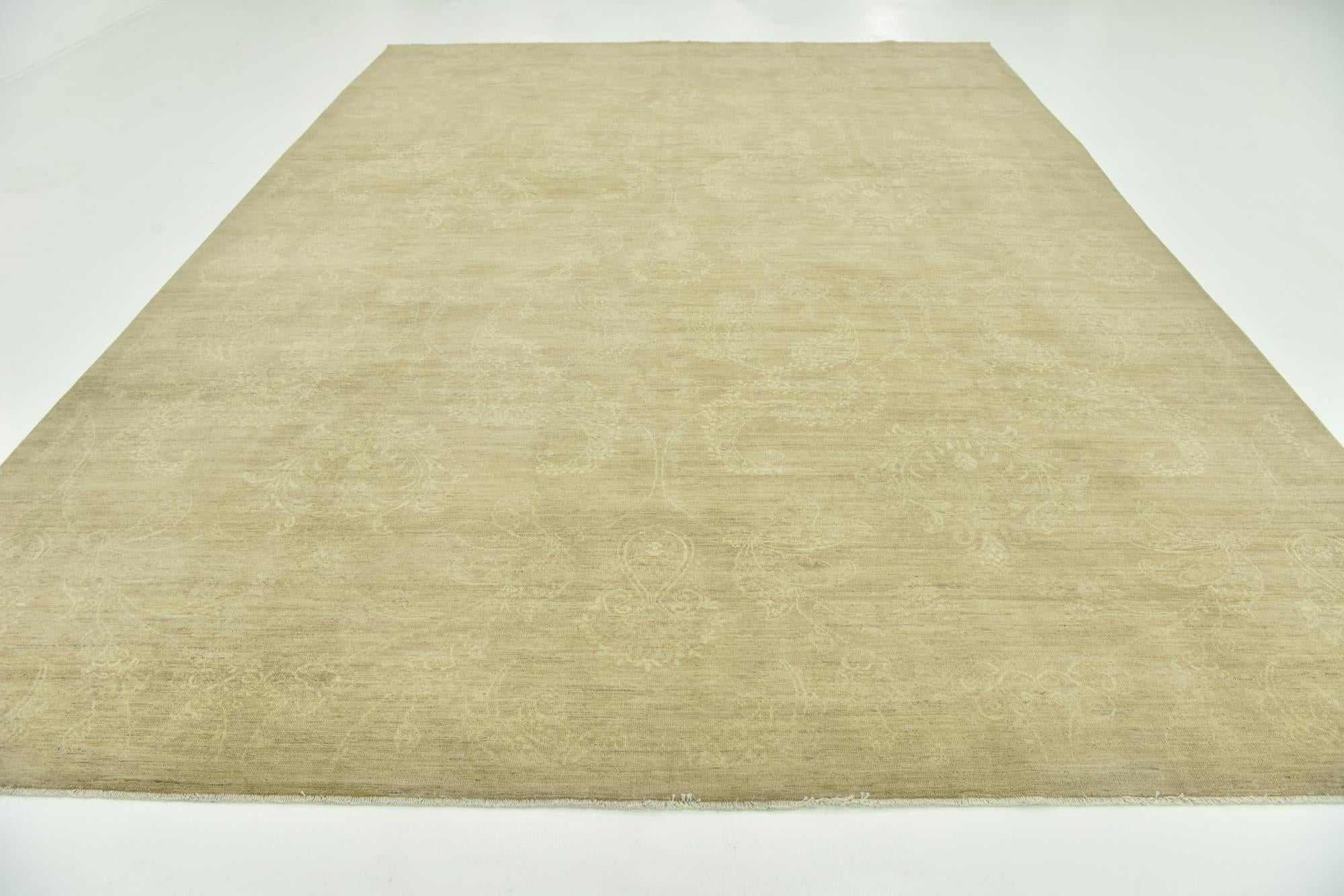 9' 10 x 14' Hand Knotted Over-Dyed Ziegler Rug