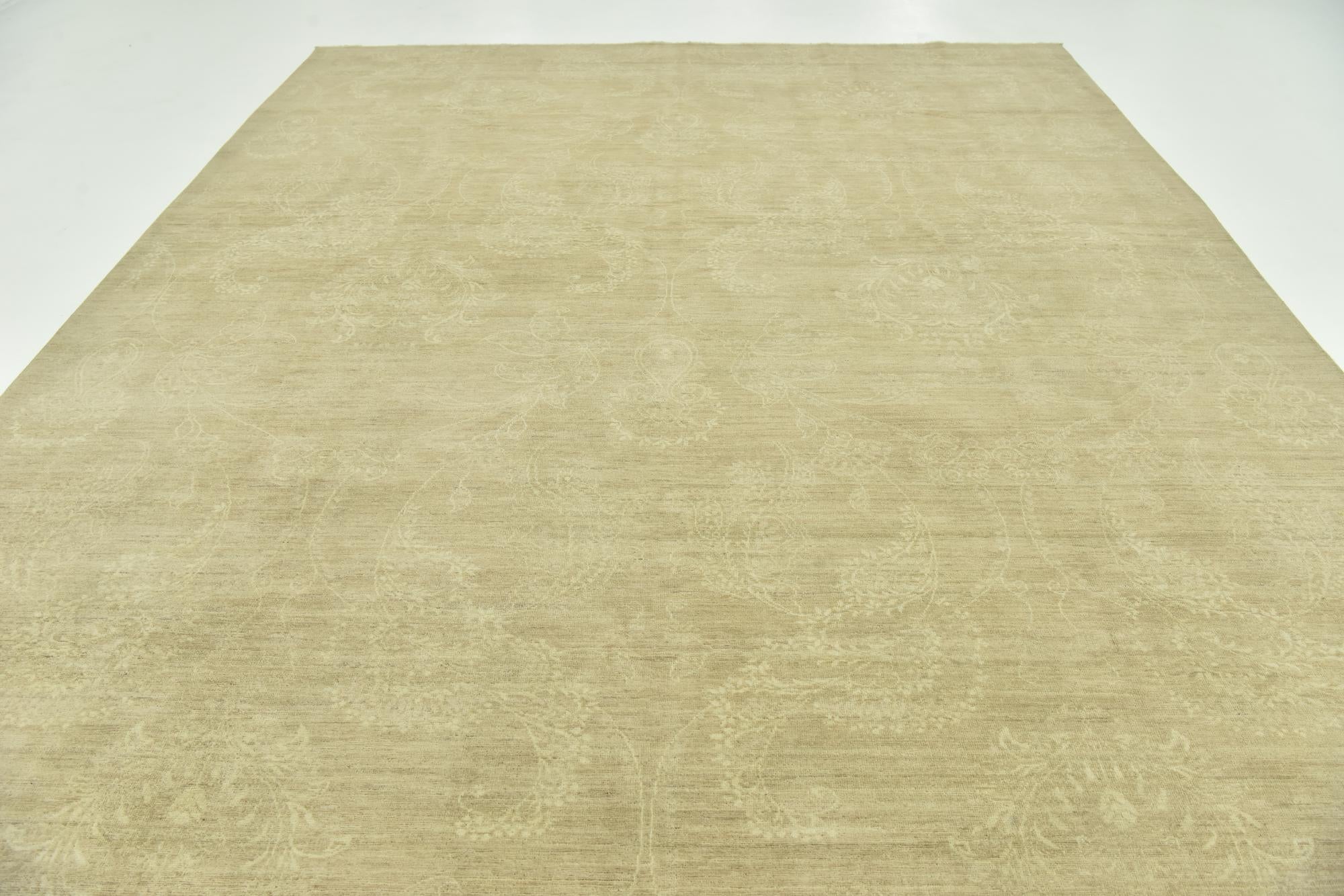 9' 10 x 14' Hand Knotted Over-Dyed Ziegler Rug