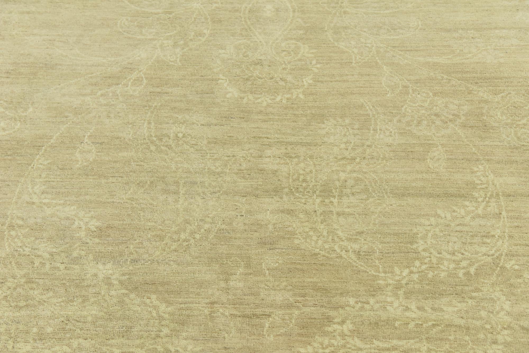 9' 10 x 14' Hand Knotted Over-Dyed Ziegler Rug