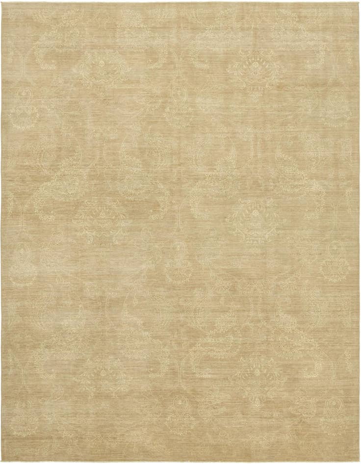Detail image of 9' 10 x 14' Hand Knotted Over-Dyed Ziegler Rug