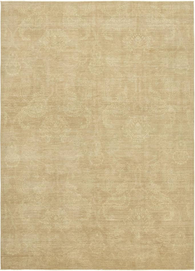 Detailansicht von 300cm x 425cm Handgeknüpft Überfärbter Ziegler Teppich