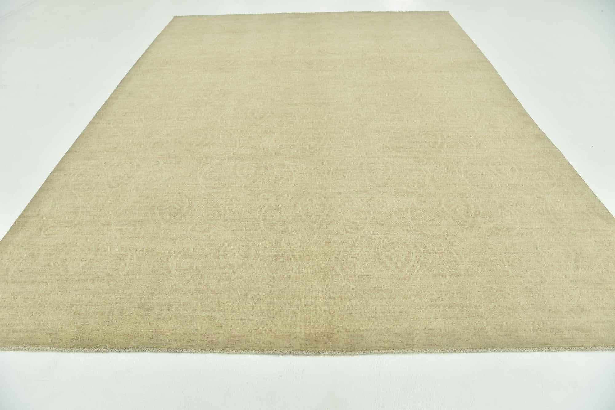 8' 8 x 11' 10 Hand Knotted Over-Dyed Ziegler Rug