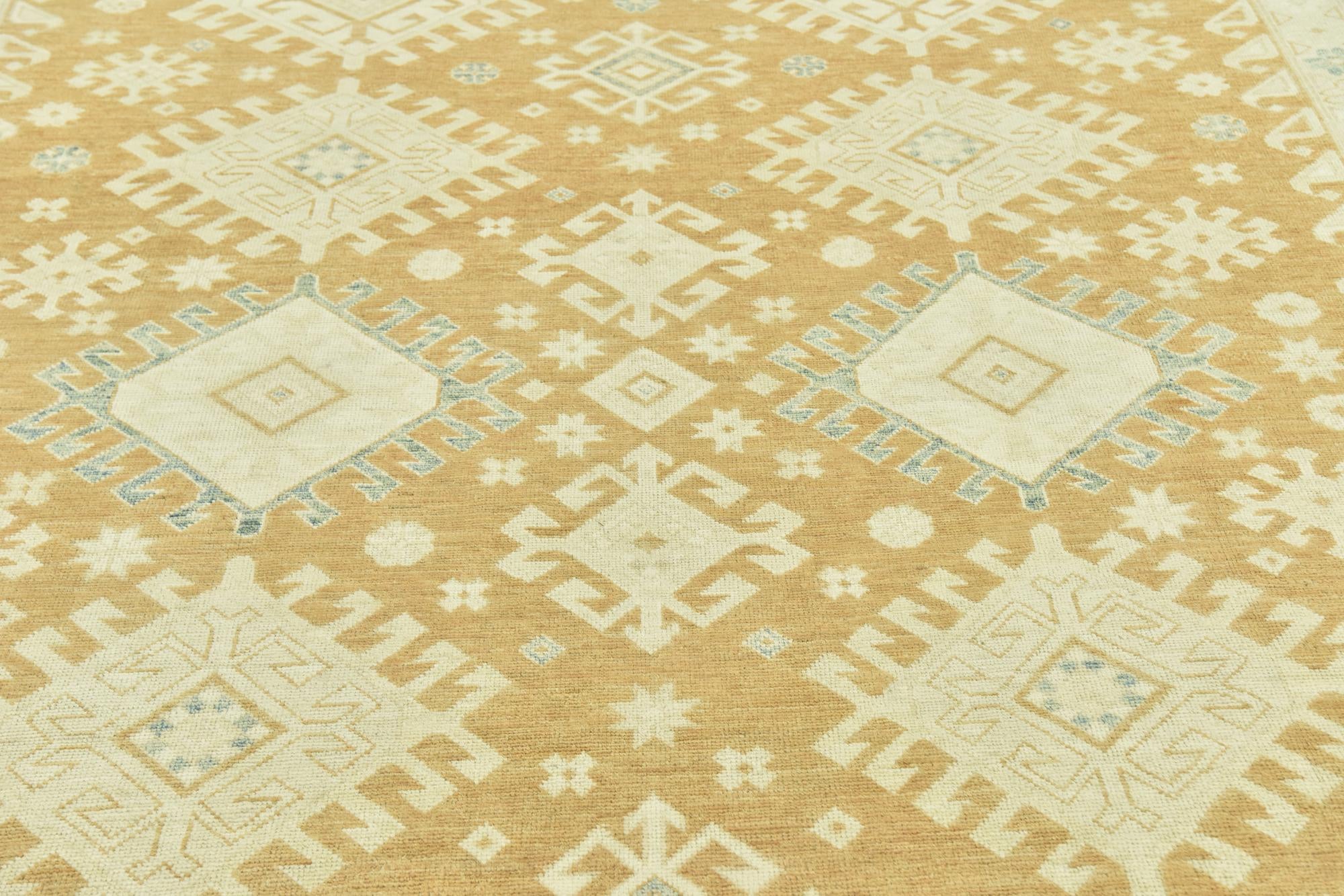 9' 6 x 12' 6 Hand Knotted Peshawar Ziegler Wool Rug