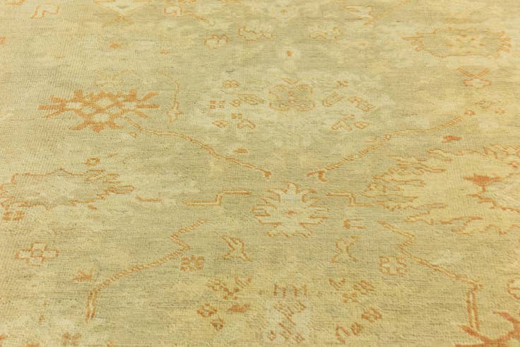 Detail image of 8' 5 x 9' 9 Hand Knotted Peshawar Ziegler Wool Rug