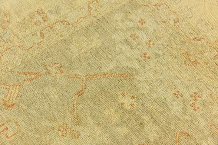 8' 5 x 9' 9 Hand Knotted Peshawar Ziegler Wool Rug