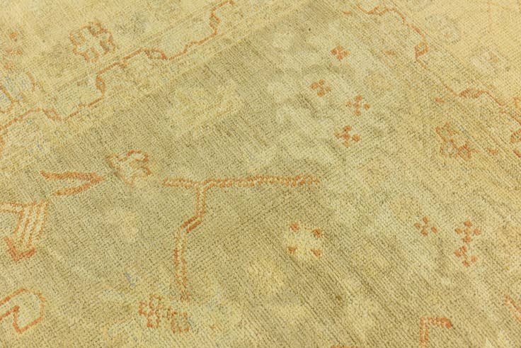 Detail image of 8' 5 x 9' 9 Hand Knotted Peshawar Ziegler Wool Rug
