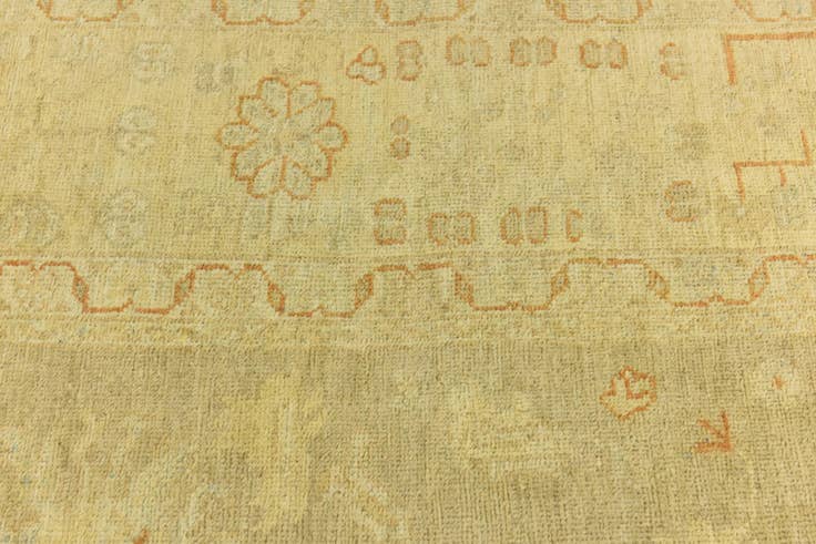 Detail image of 8' 5 x 9' 9 Hand Knotted Peshawar Ziegler Wool Rug