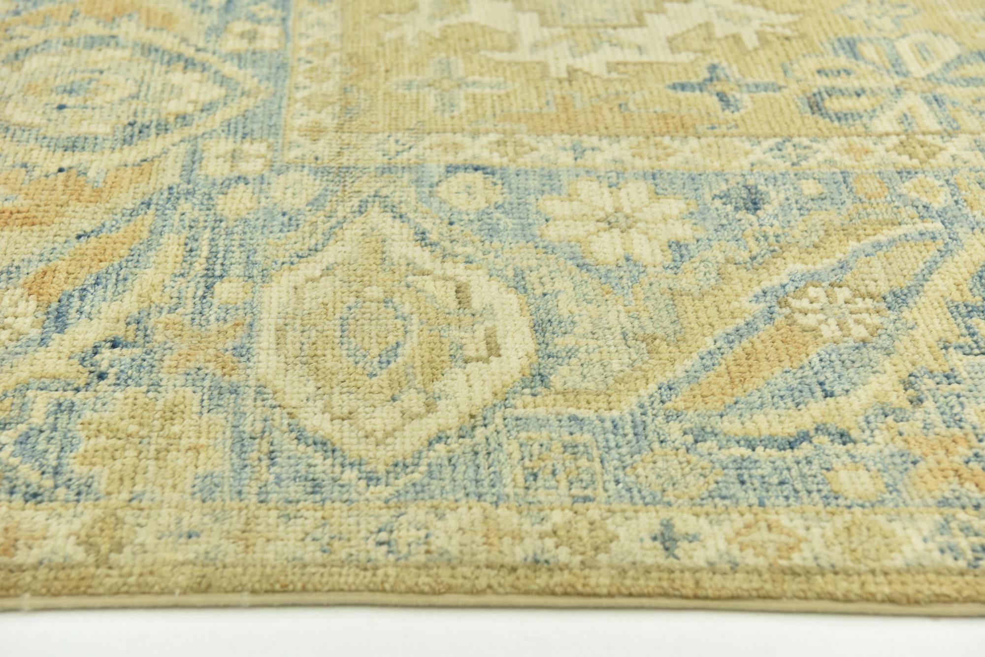 9' 6 x 12' Hand Knotted Peshawar Ziegler Wool Rug