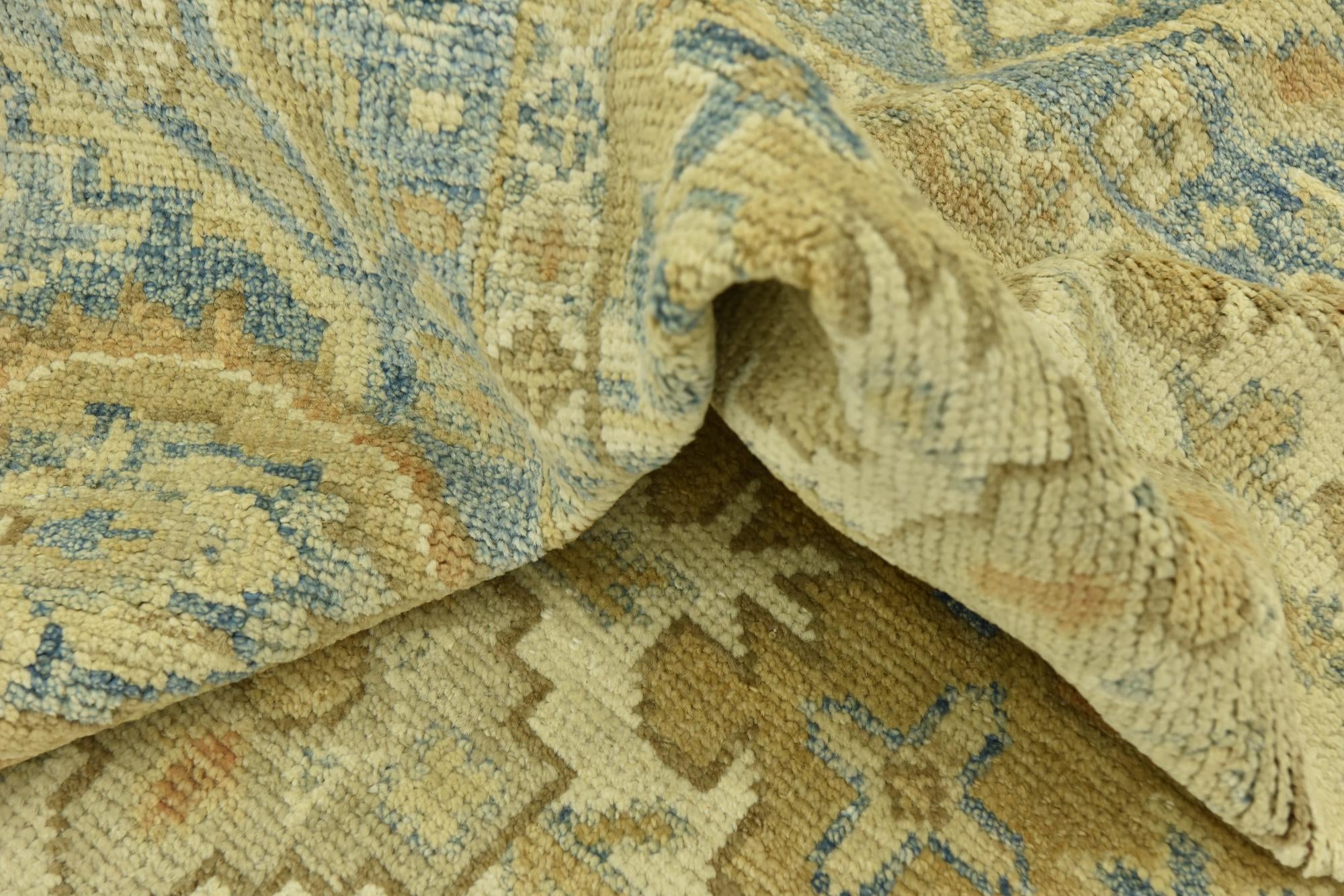 9' 6 x 12' Hand Knotted Peshawar Ziegler Wool Rug