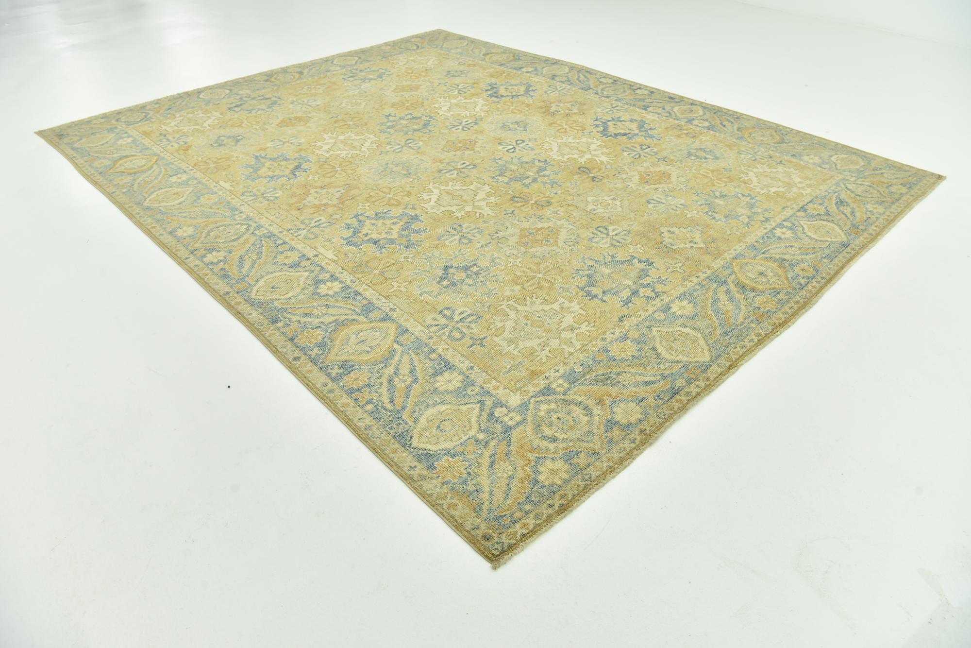 9' 6 x 12' Hand Knotted Peshawar Ziegler Wool Rug