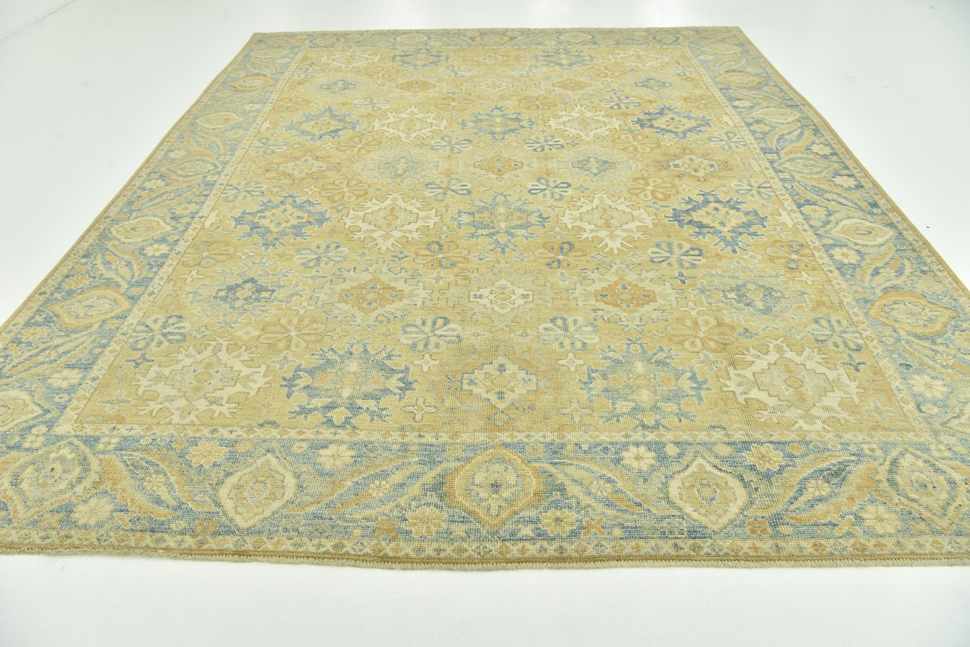 9' 6 x 12' Hand Knotted Peshawar Ziegler Wool Rug