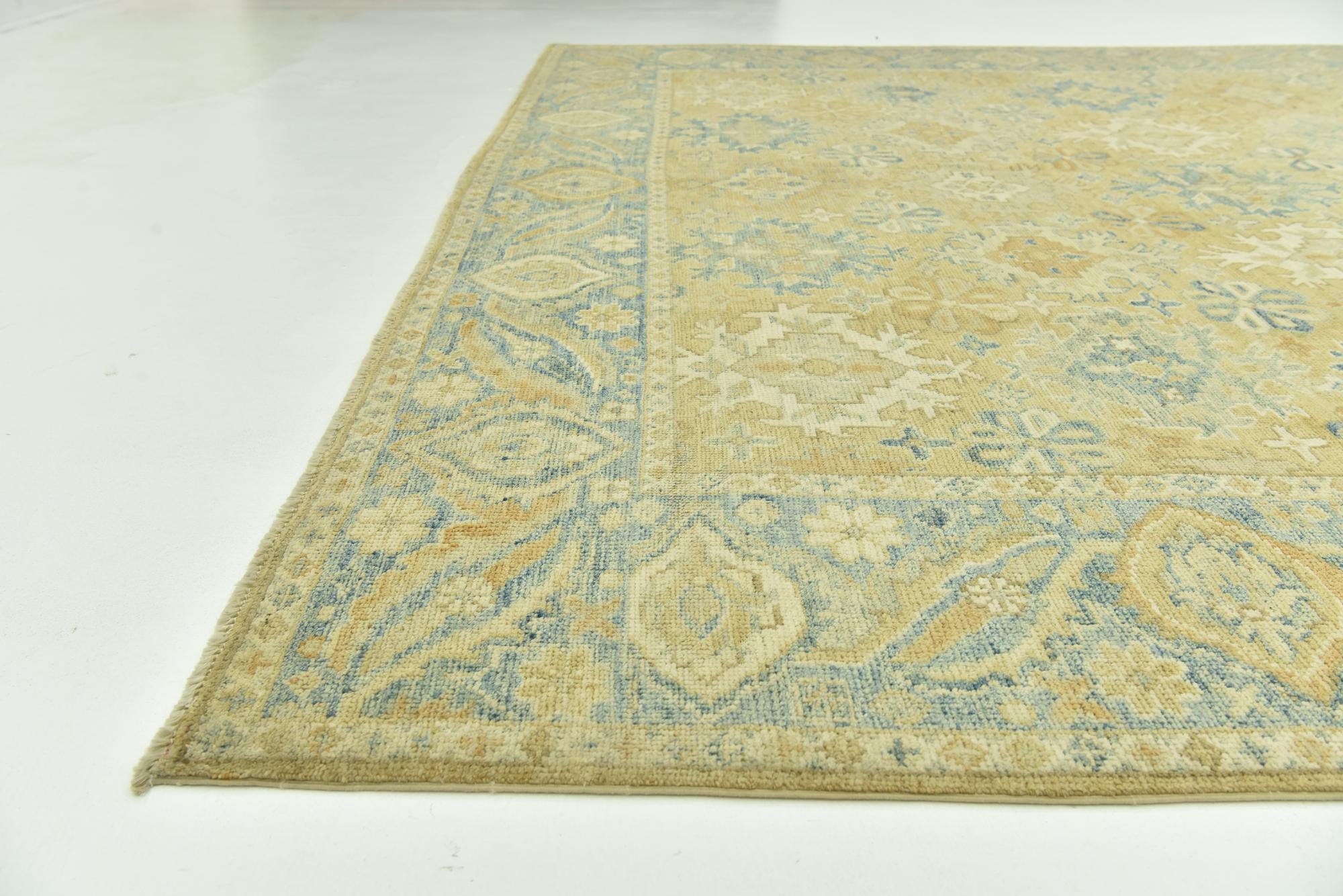 9' 6 x 12' Hand Knotted Peshawar Ziegler Wool Rug