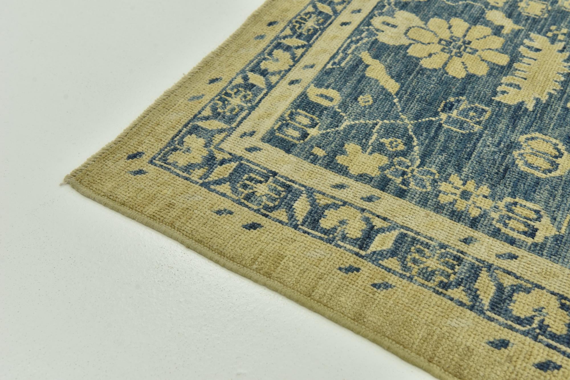 10' 5 x 14' 3 Hand Knotted Peshawar Ziegler Wool Rug