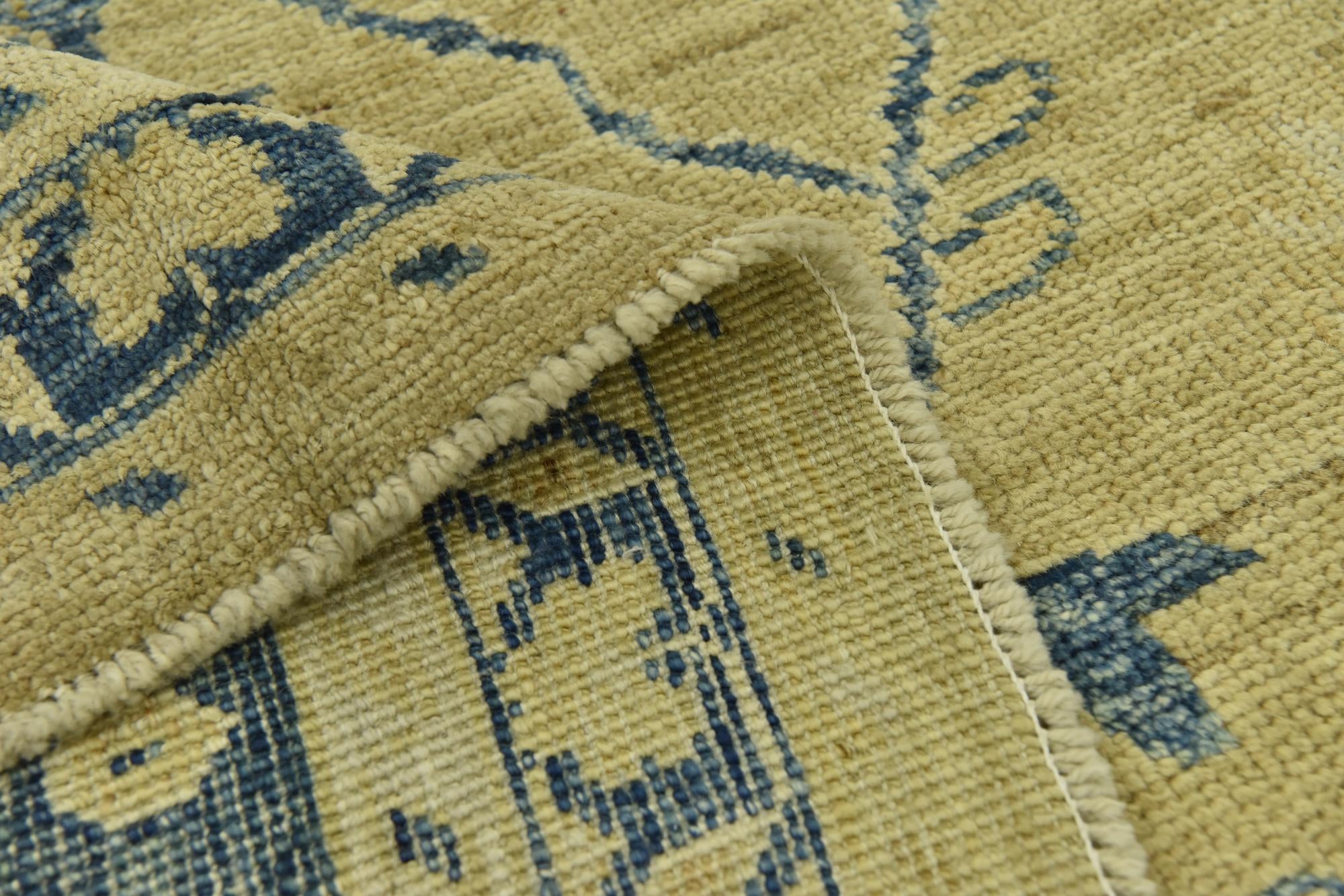 10' 5 x 14' 3 Hand Knotted Peshawar Ziegler Wool Rug
