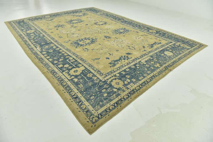 10' 5 x 14' 3 Hand Knotted Peshawar Ziegler Wool Rug