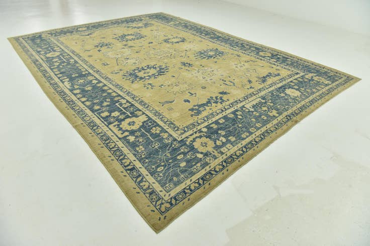 Detail image of 10' 5 x 14' 3 Hand Knotted Peshawar Ziegler Wool Rug