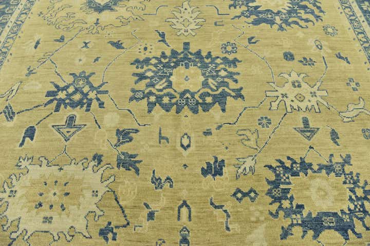 10' 5 x 14' 3 Hand Knotted Peshawar Ziegler Wool Rug