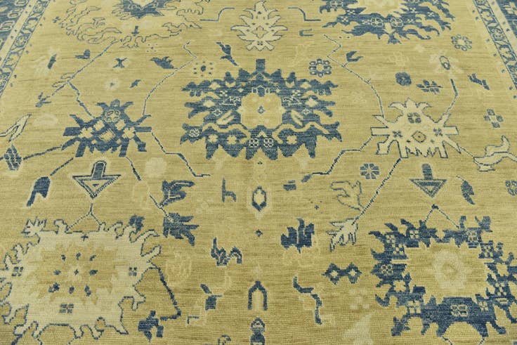 Detail image of 10' 5 x 14' 3 Hand Knotted Peshawar Ziegler Wool Rug