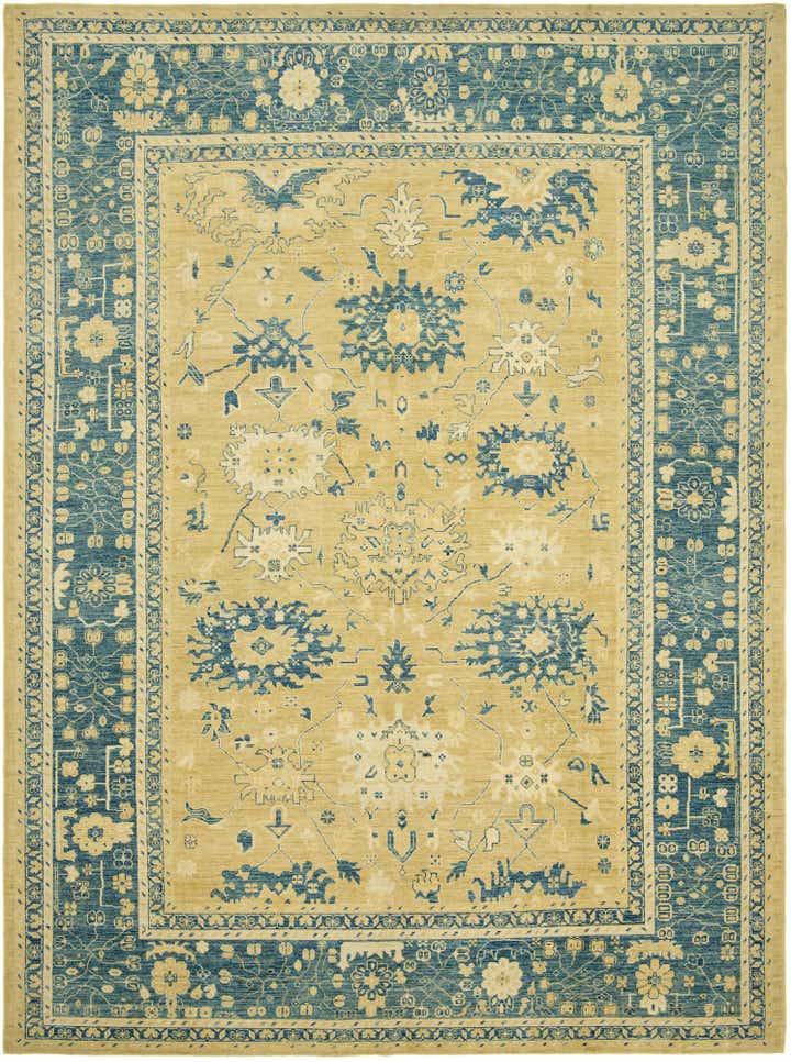10' 5 x 14' 3 Hand Knotted Peshawar Ziegler Wool Rug