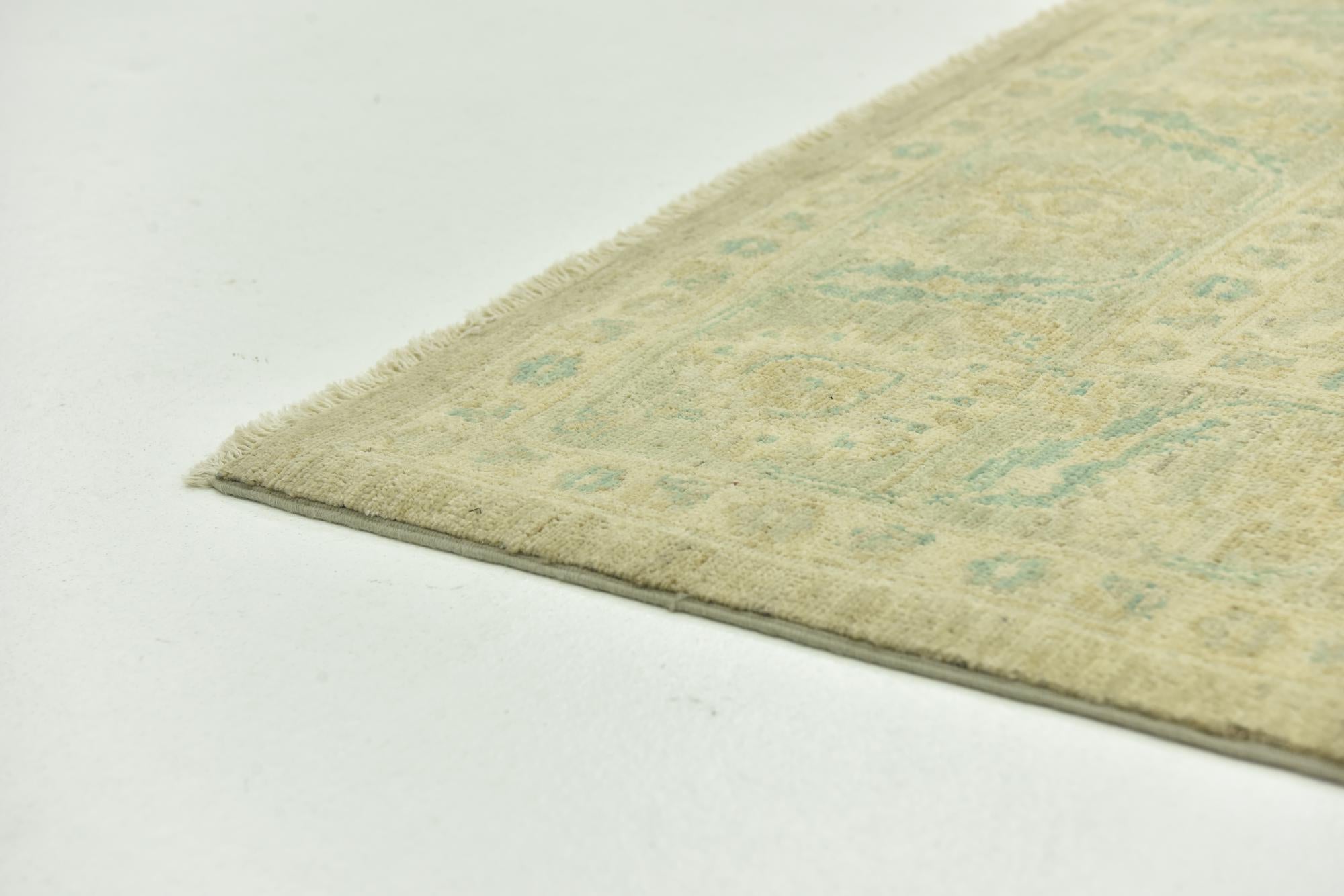 6' x 9' 9 Hand Knotted Peshawar Ziegler Rug