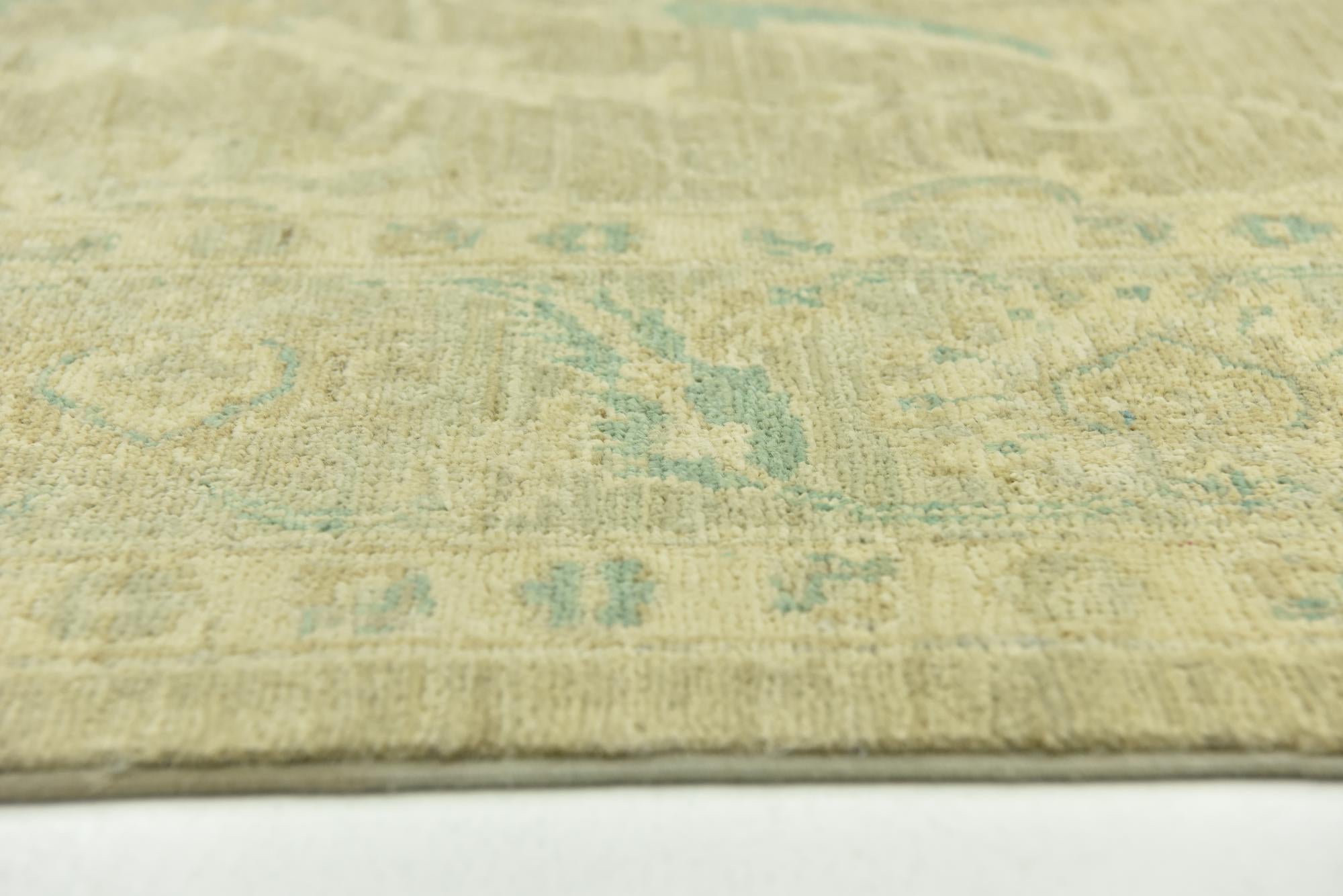 6' x 9' 9 Hand Knotted Peshawar Ziegler Rug