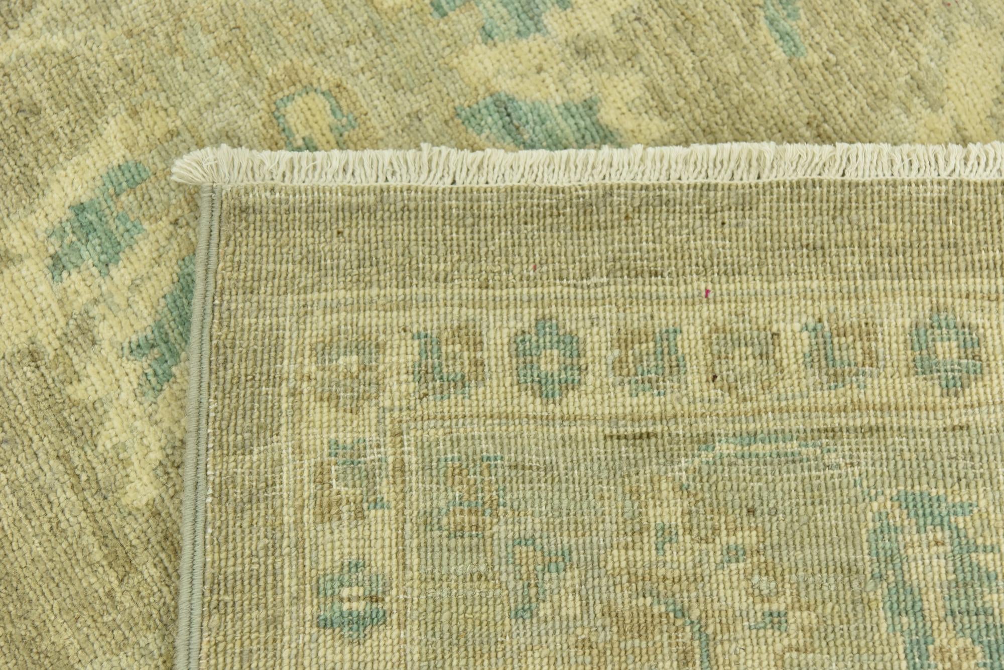 6' x 9' 9 Hand Knotted Peshawar Ziegler Rug