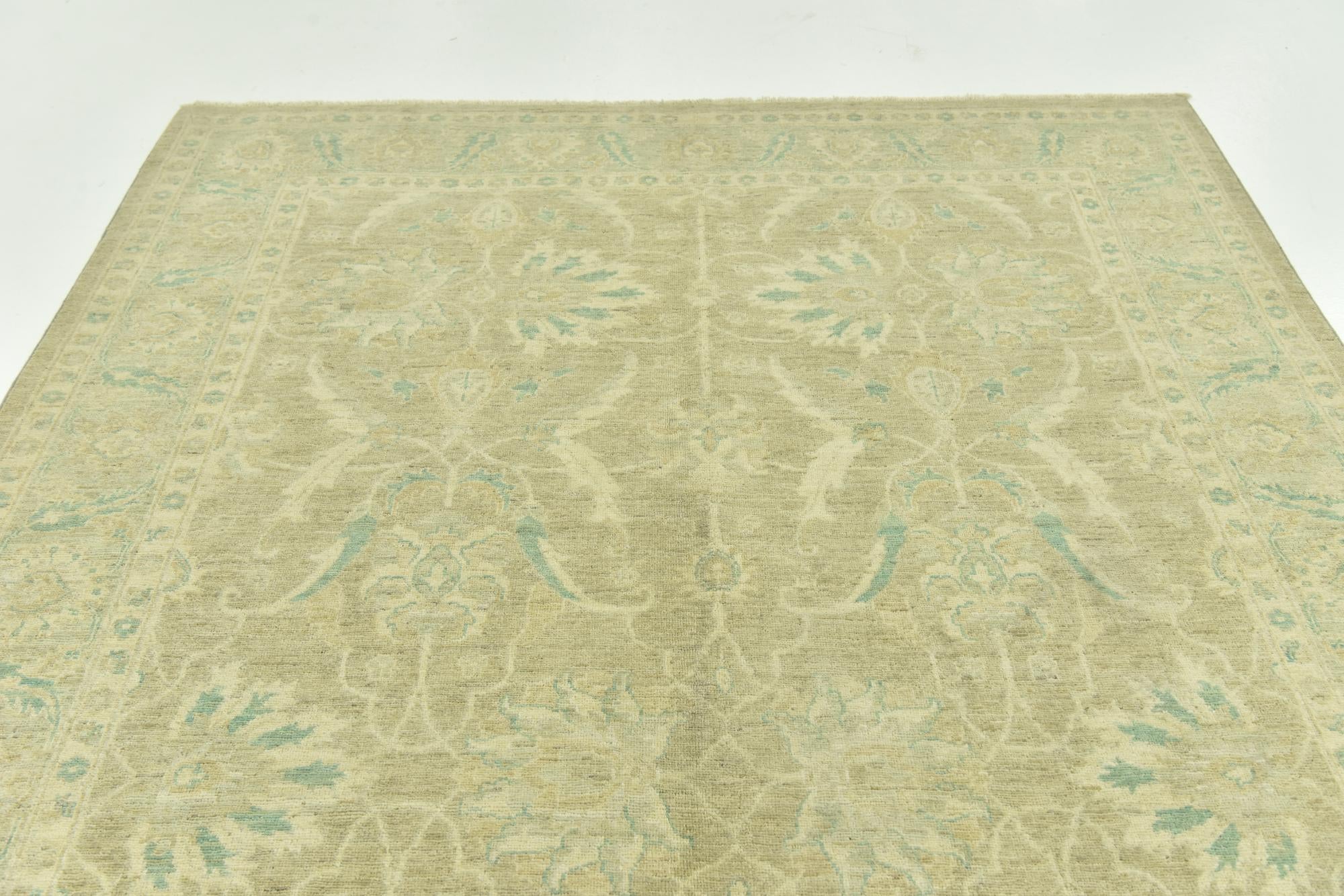 6' x 9' 9 Hand Knotted Peshawar Ziegler Rug