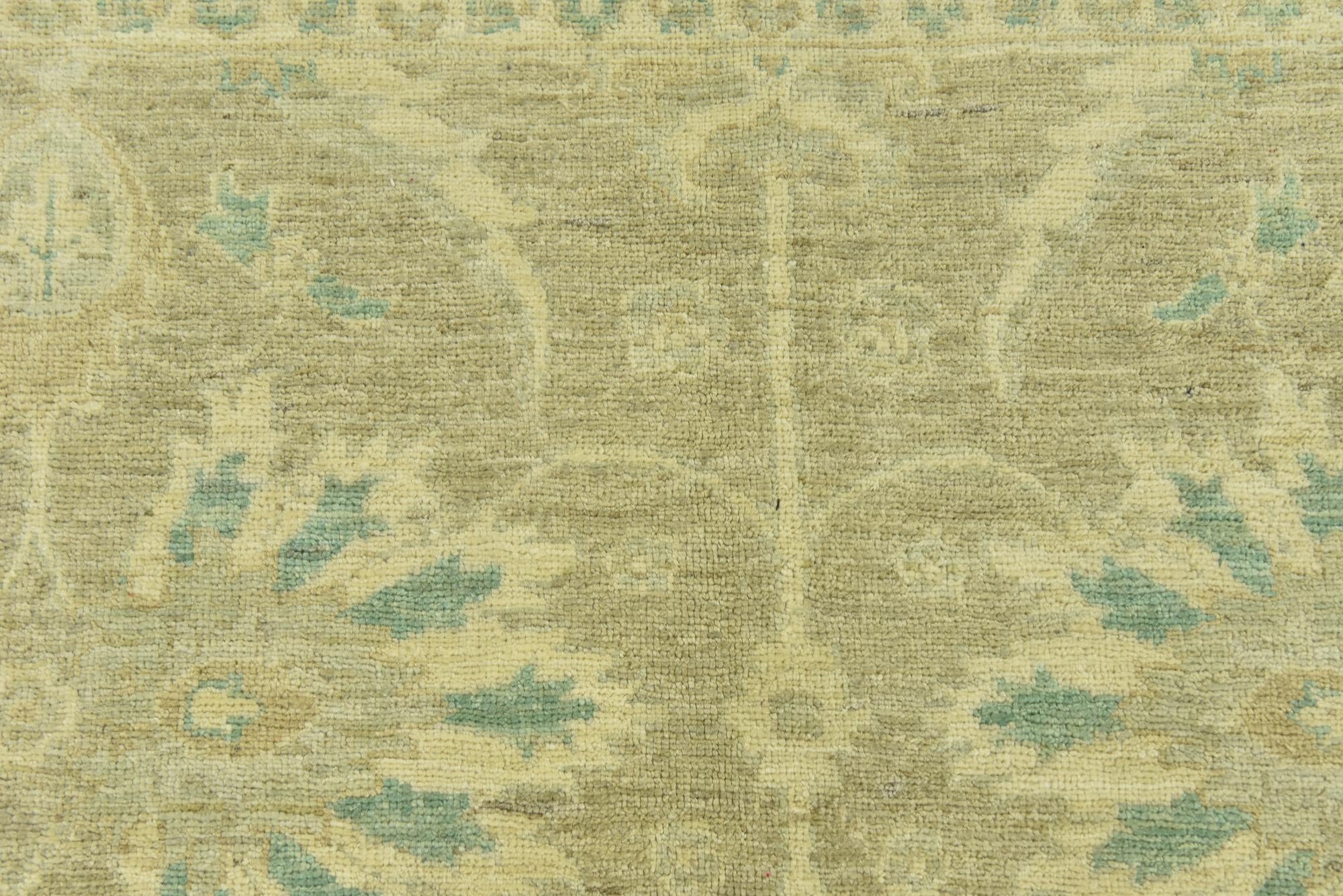 6' x 9' 9 Hand Knotted Peshawar Ziegler Rug