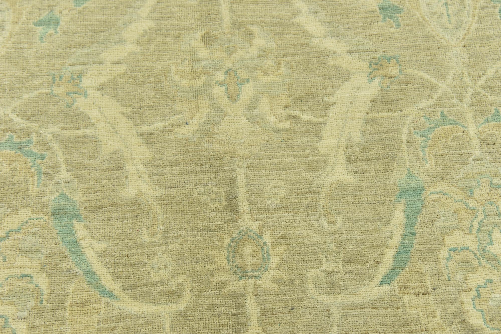 6' x 9' 9 Hand Knotted Peshawar Ziegler Rug