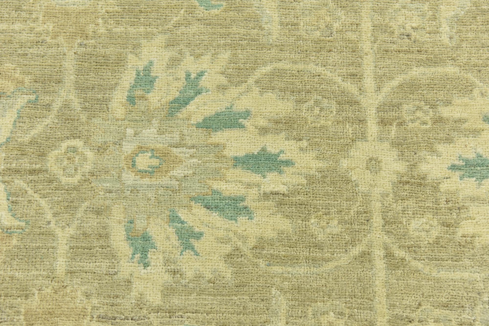 6' x 9' 9 Hand Knotted Peshawar Ziegler Rug
