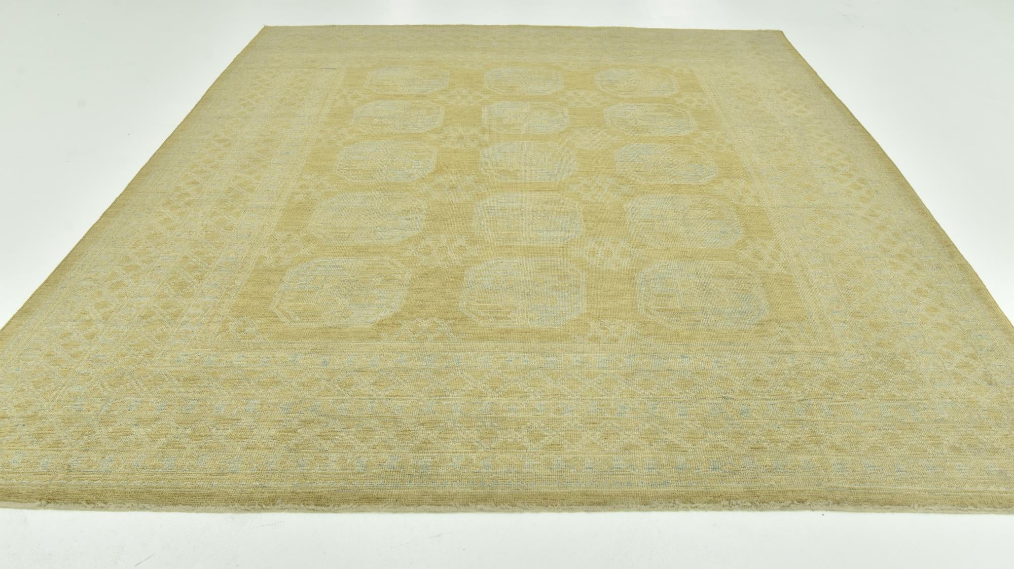 8' 8 x 9' 10 Hand Knotted Peshawar Ziegler Wool Rug